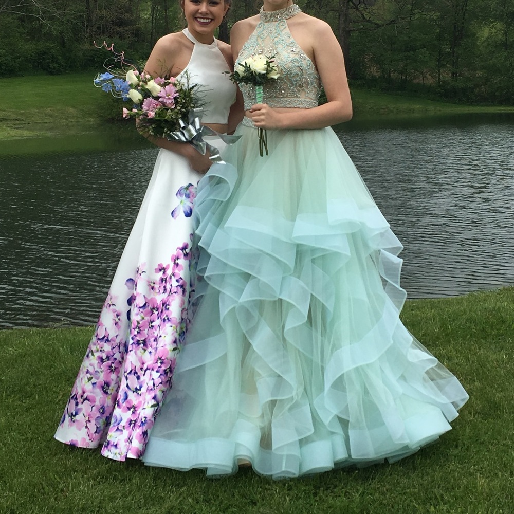Mint Prom Dress (Two-Piece)